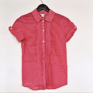 Polka dot button up shirt/ blouse